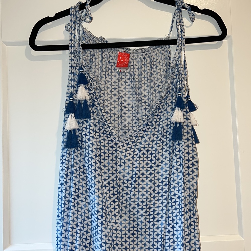 Red Carter | blue and white Santorini dress